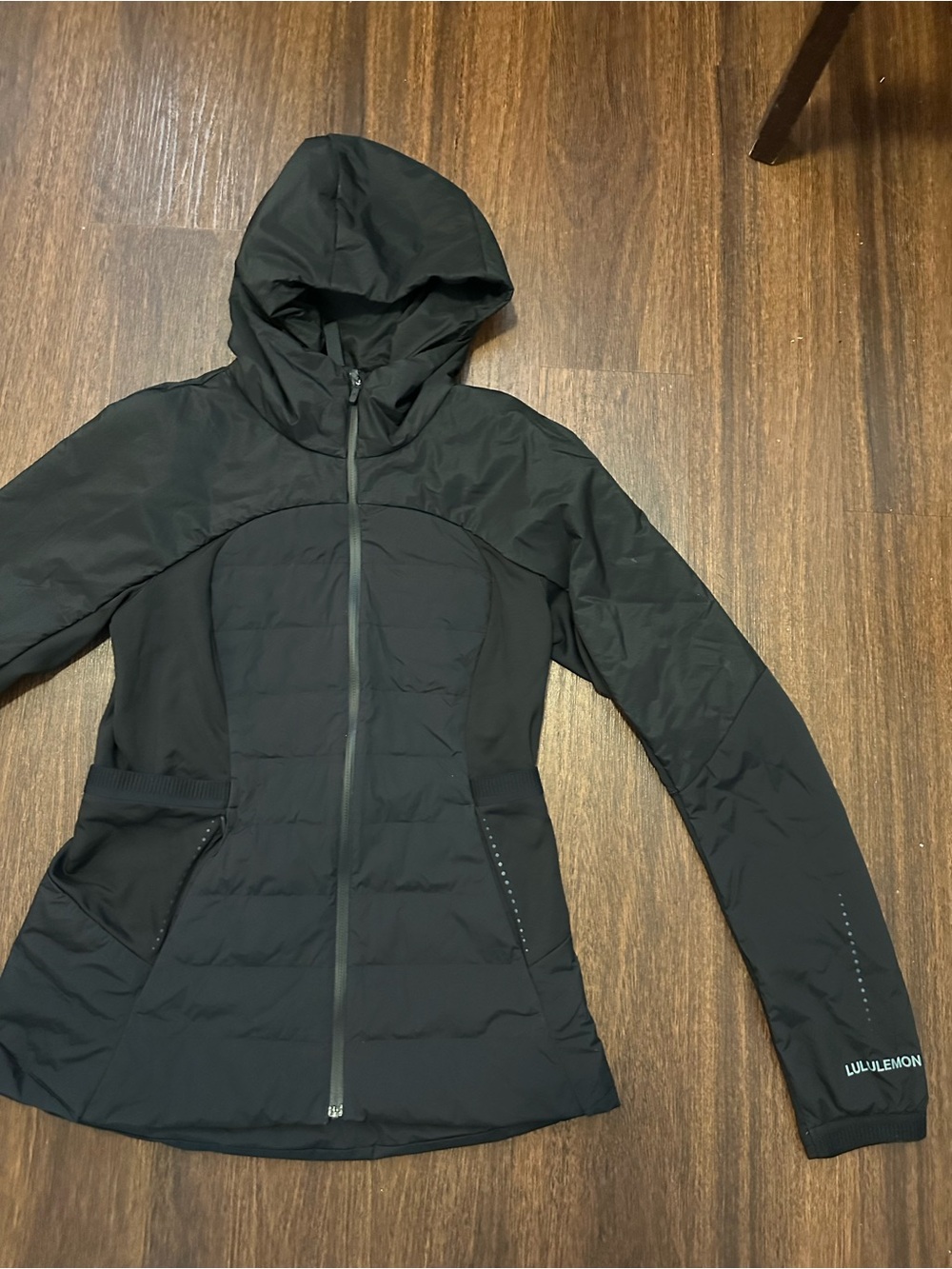 lululemon athletica Black Hooded Puffer Jacket